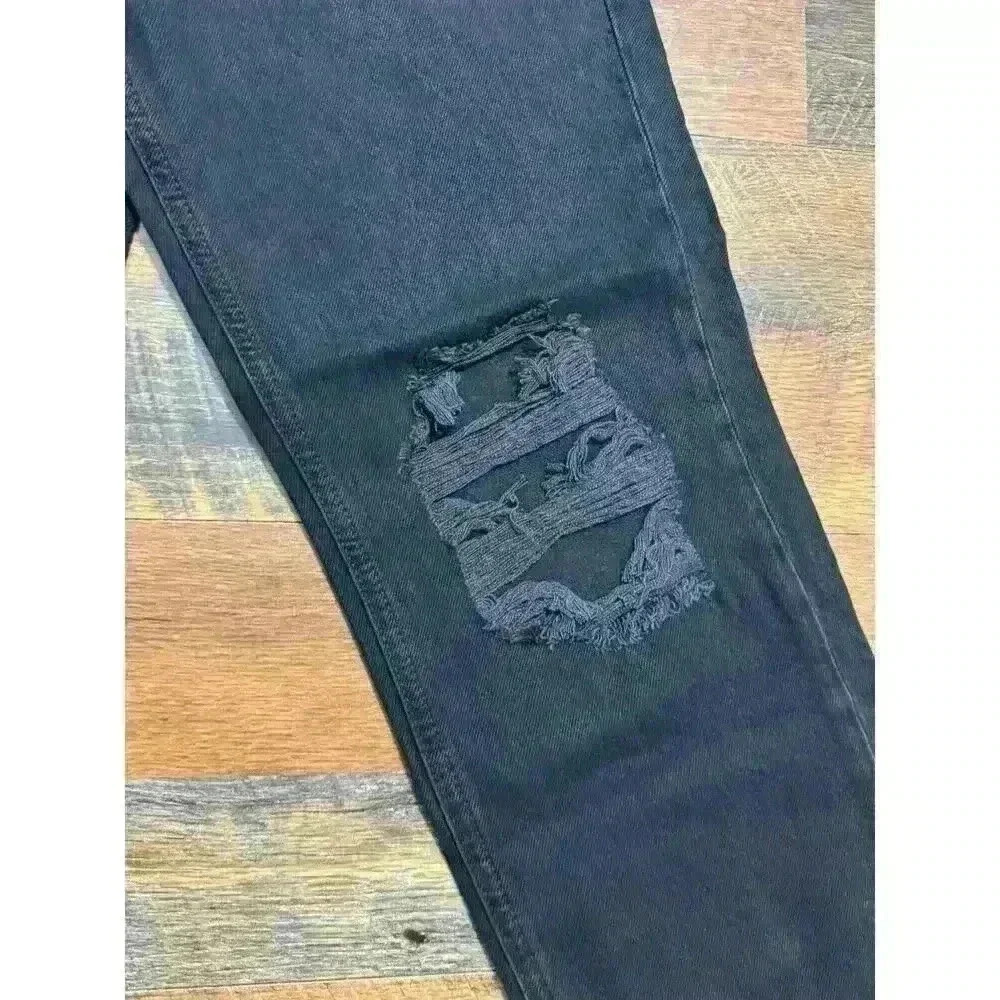 NWT We The‎ Free People Maggie Mid Rise Straight Jeans Black Onyx Size 27 - Picture 8 of 16